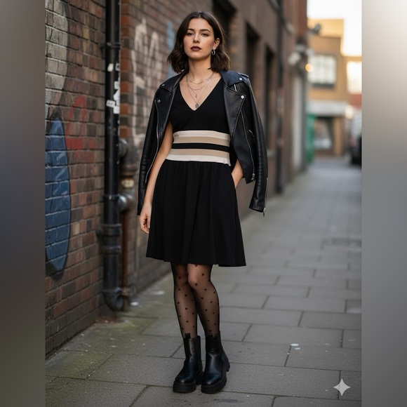 Diane Von Furstenberg Dresses & Skirts - Diane Von Furstenberg Fit & Flare Rossa Dress Color-Block Waistband Y2K size 4